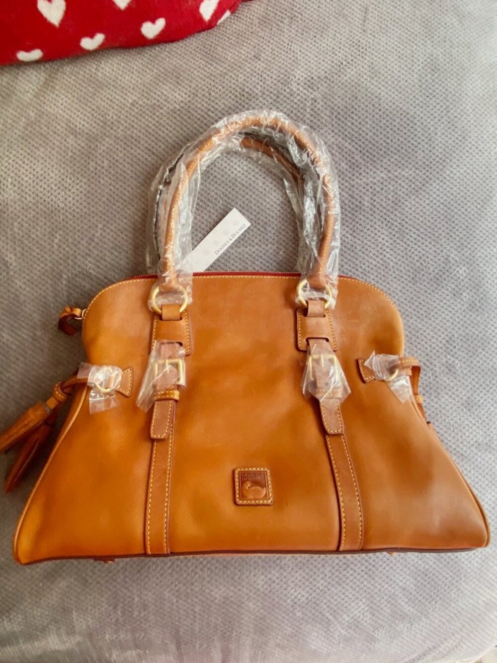 NWT Dooney & Bourke Leather Domed Buckle Satchel - Picture 3 of 10